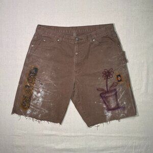 36 inch waist brown dickies cut off shorts